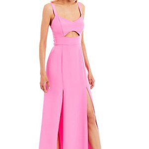 Nicole Miller Pink Cut Out Gown